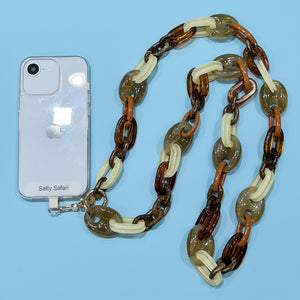 Amalfi Cross body phone strap - Mixed Latte
