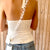 Capri cross body phone strap - Snow