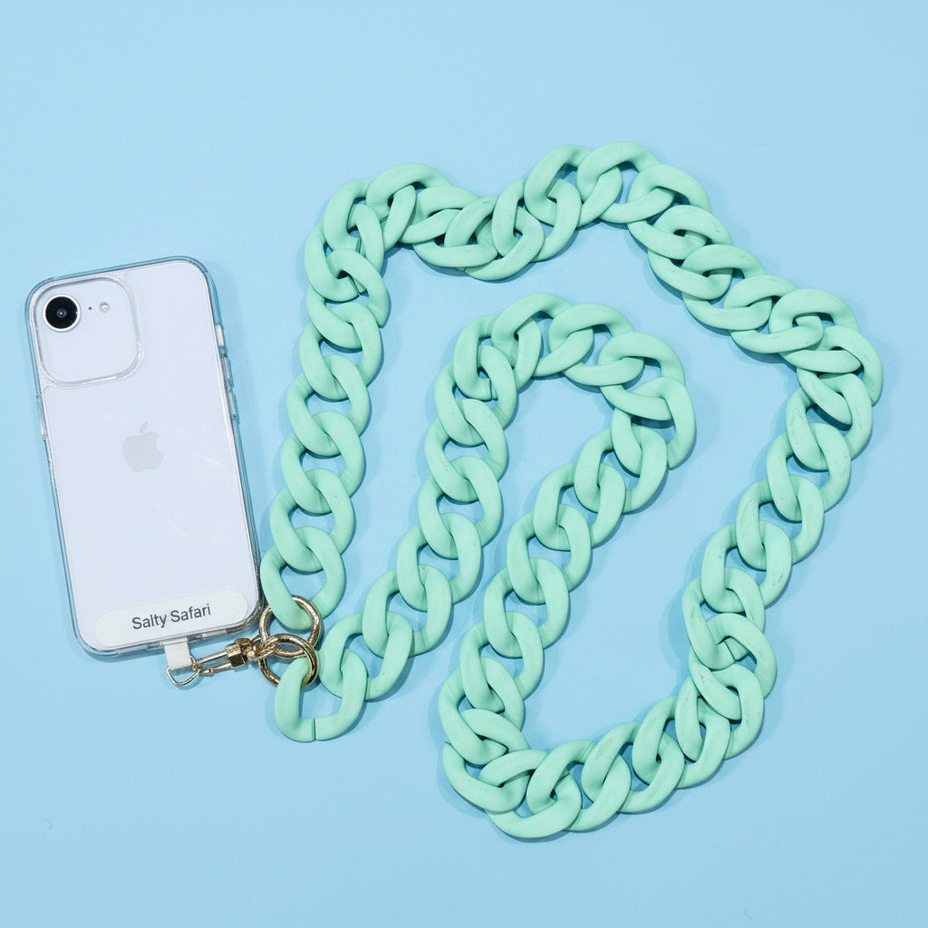 Santorini Cross Body Phone Strap - Mint
