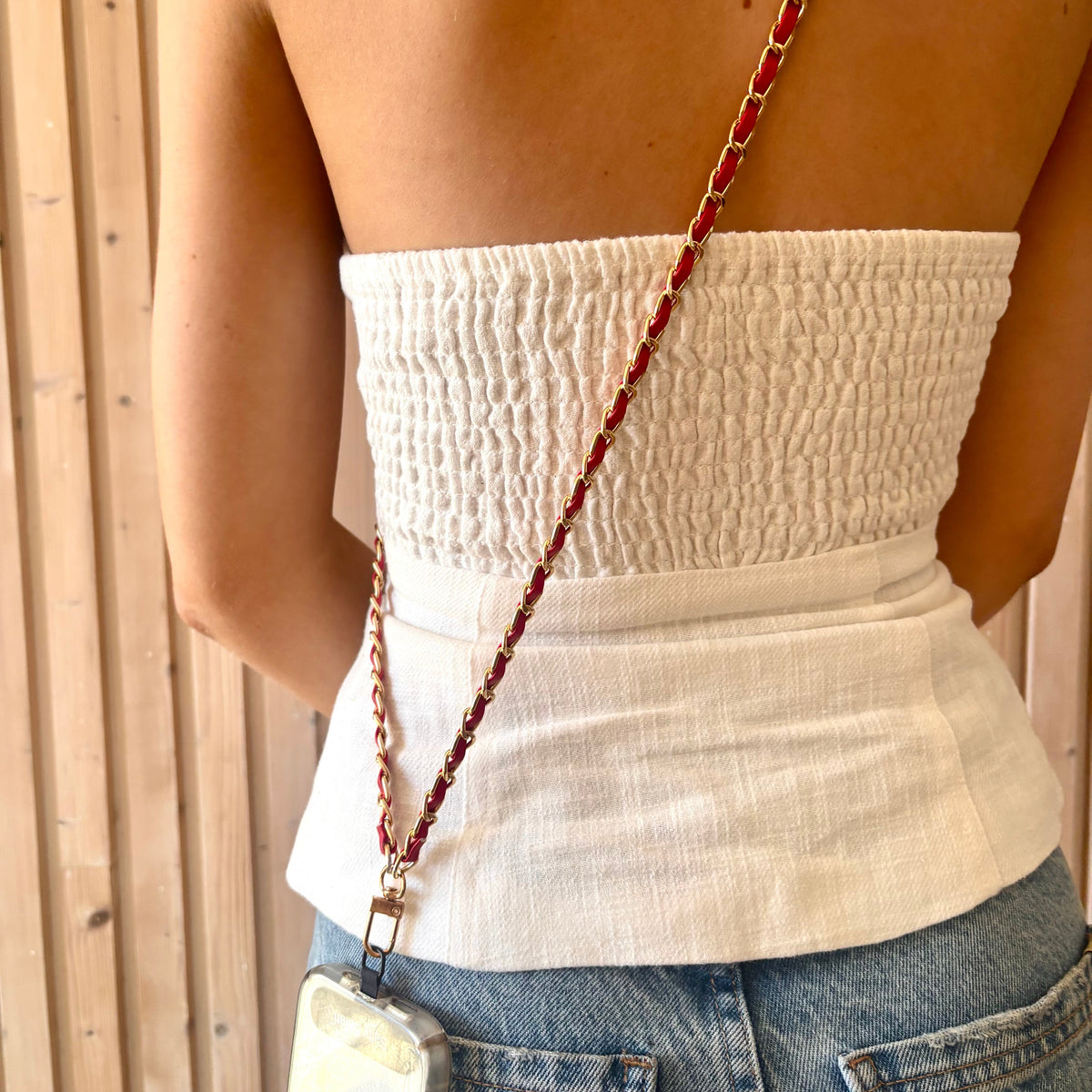 Coco Cross body phone strap - Red