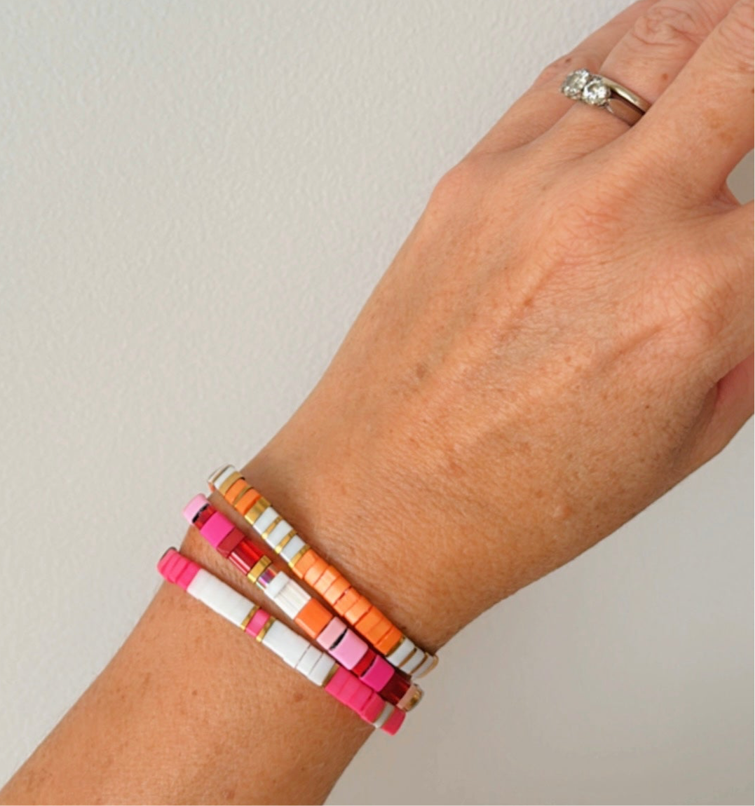 Ibiza Bracelet Cluster - Ultimate Pink Stack