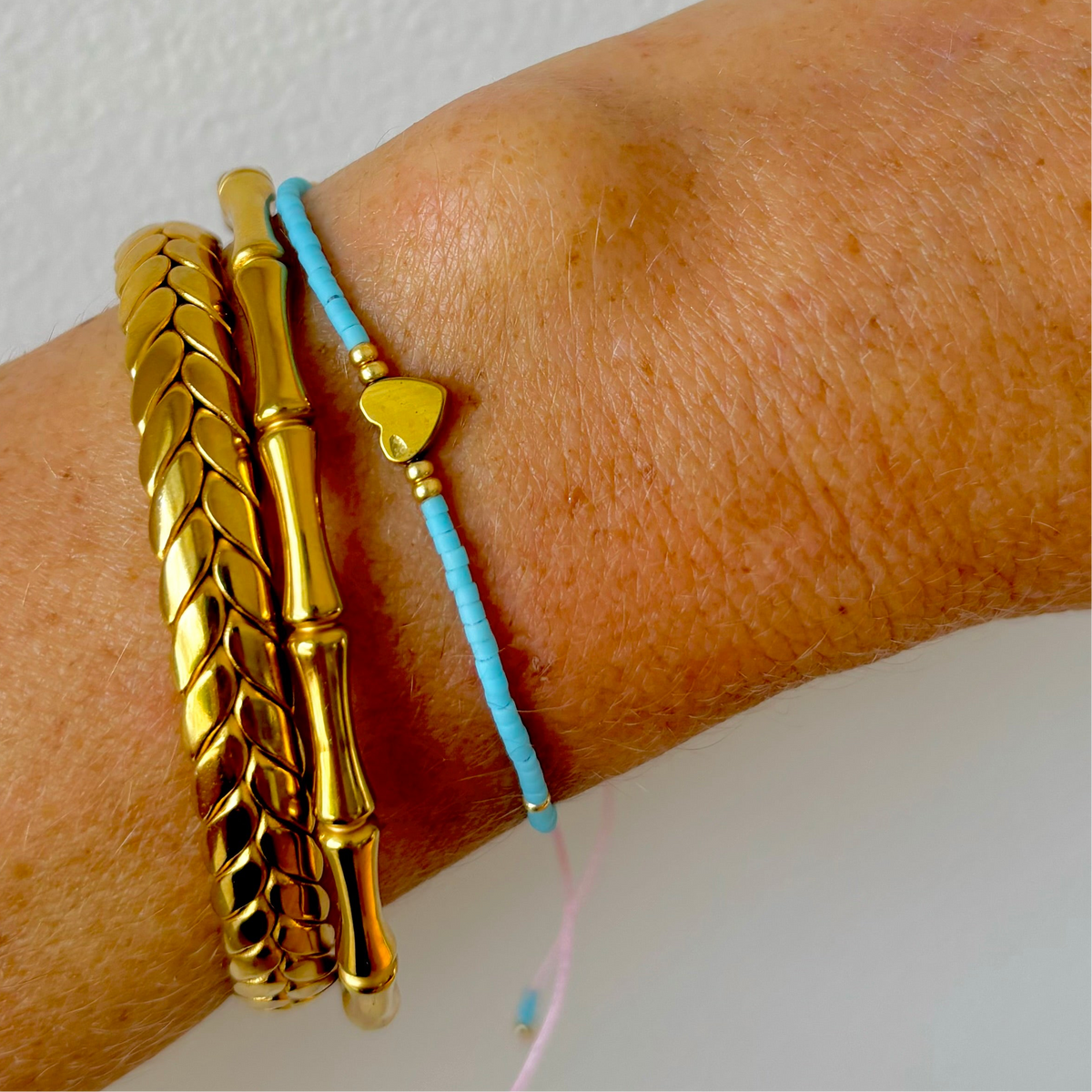 Cluster-Delicate Pop of Colour & Rich Golds - ALL 3 bracelets