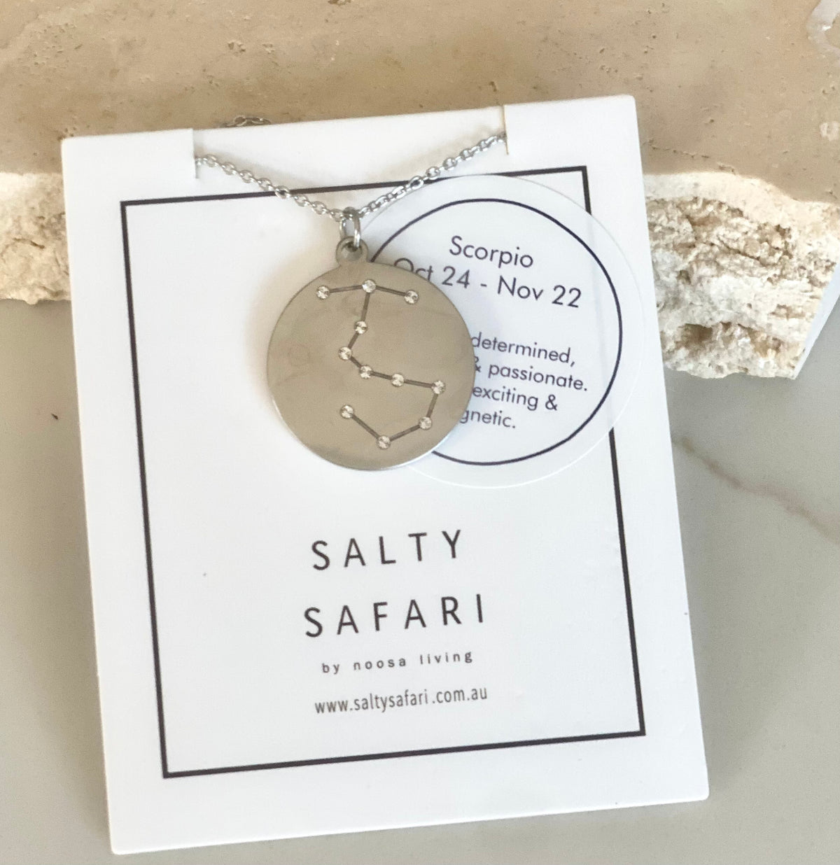 Zodiac Scorpio Silver Oct 24 Nov 22 Salty Safari by Noosa Living