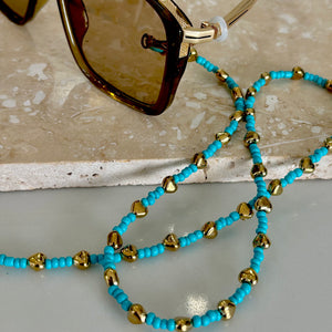 Love Sunglass Chain Turquoise