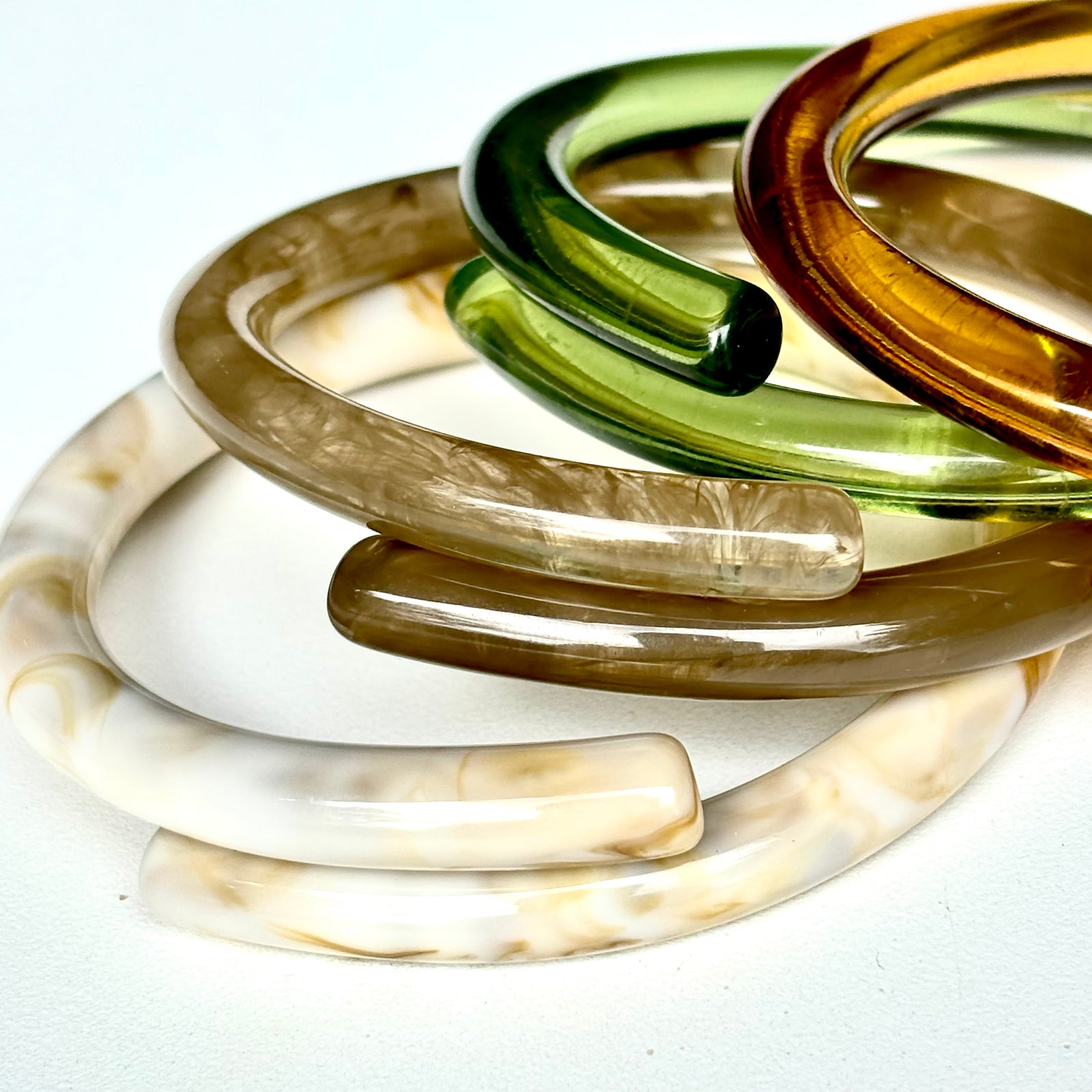 Wrapped Resin Bangle - Honey