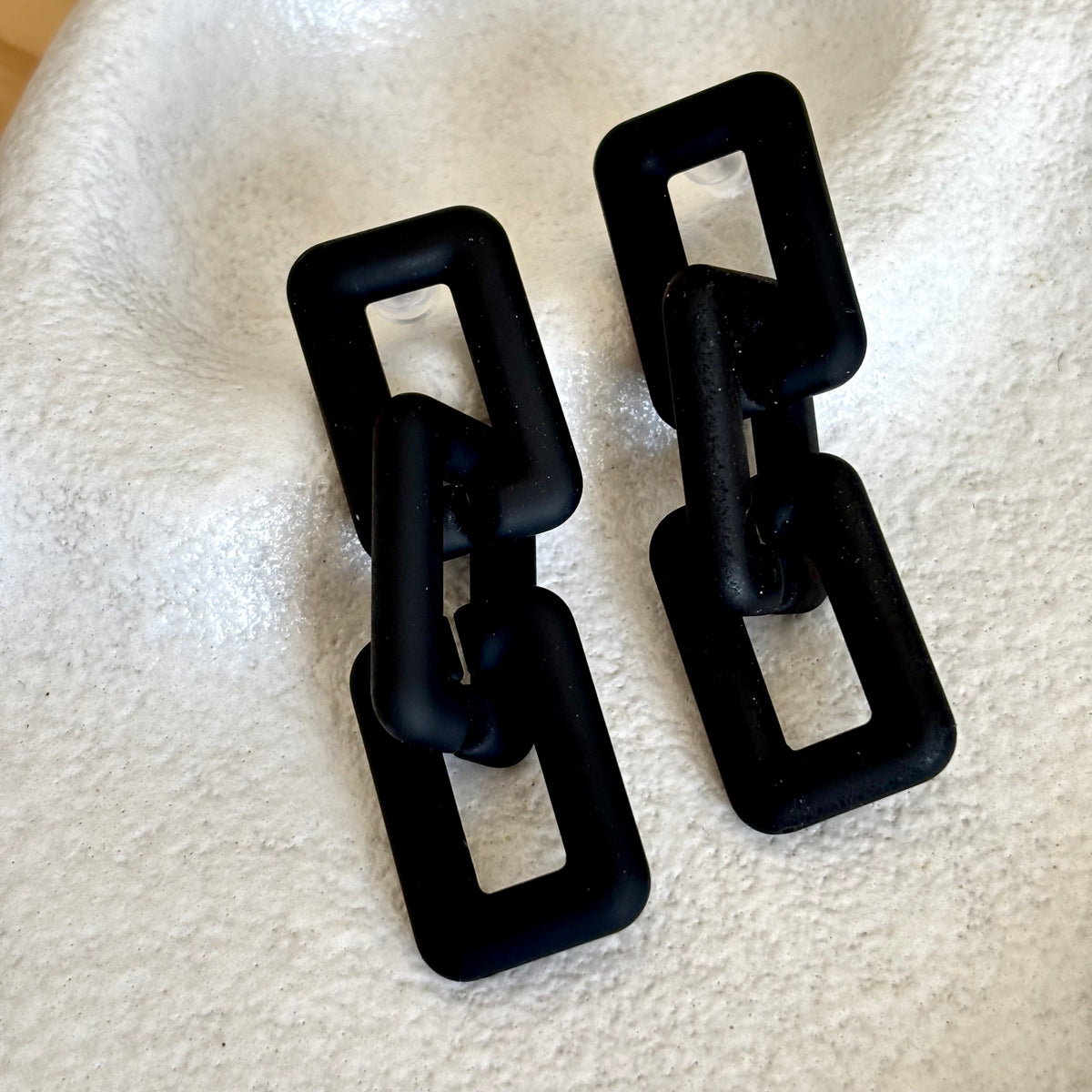 Retro Chain Resin Earring Midnight