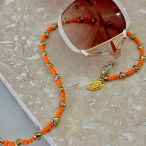 Love Sunglass Chain Tangerine