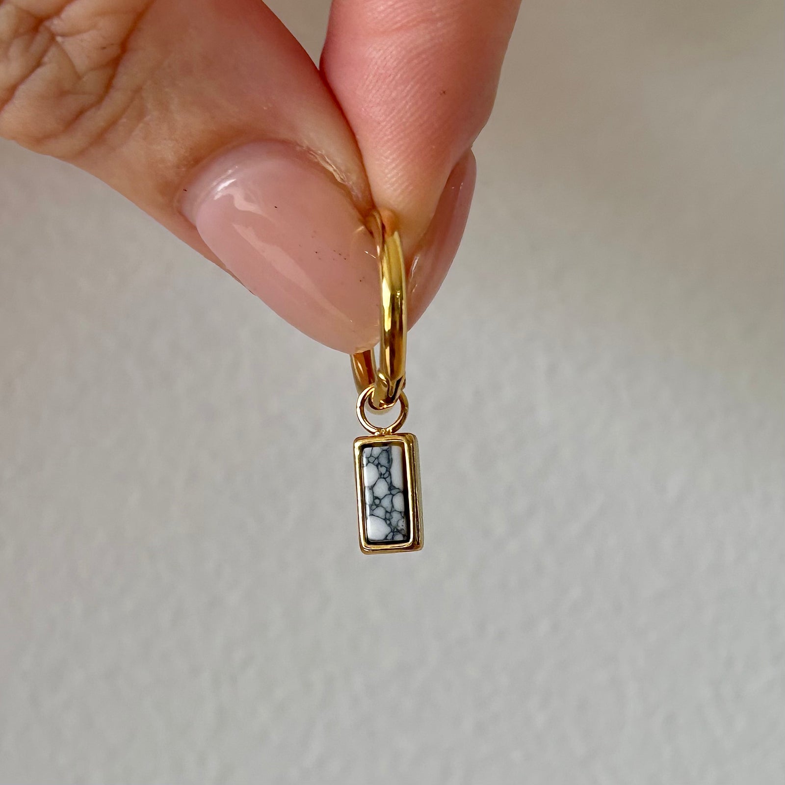 Sienna Huggies - Howlite Stone