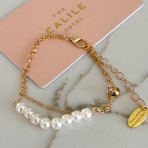 Multi Layer Delicate Pearl Bracelet