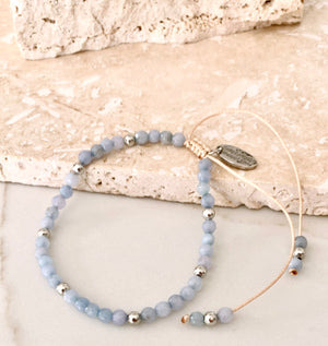 Riviera Bracelet - Sky Blue and Silver