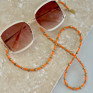 Love Sunglass Chain Tangerine