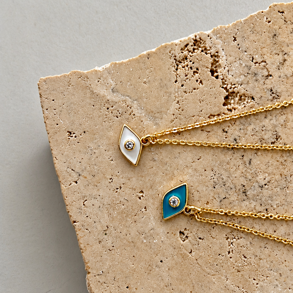 Delicate Evil Eye Necklace Turquoise