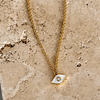 Delicate Evil Eye Necklace Snow