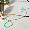 Mint Seed Bead Glasses Chain