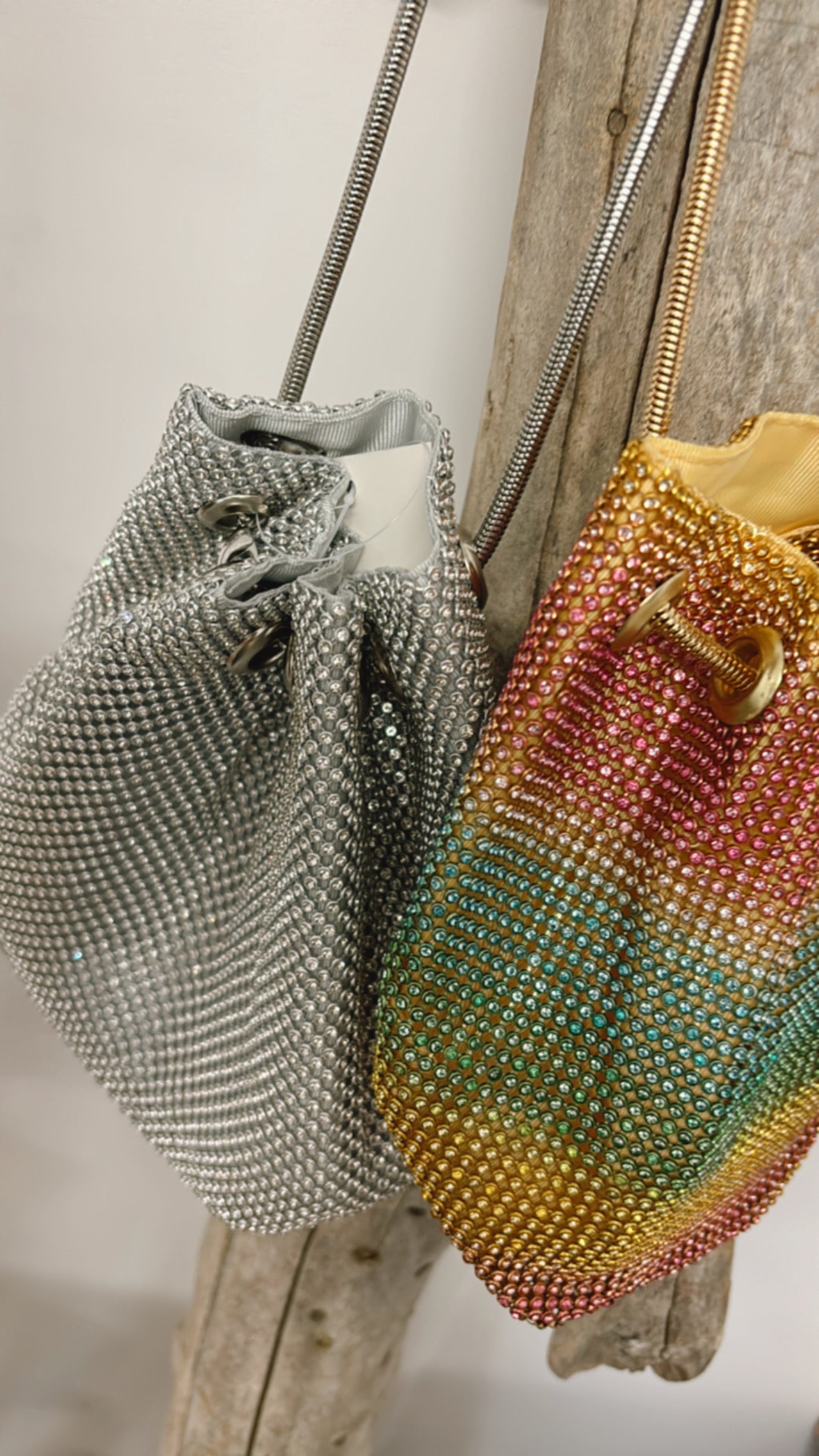 Mesh Cross Body, silver