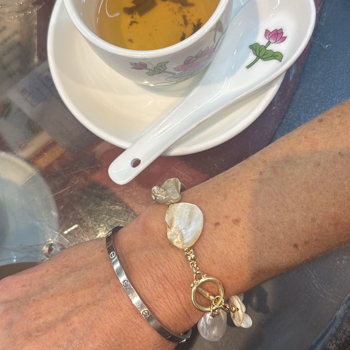 Club 55 St Tropez Pearl bracelet, natural