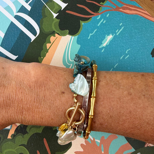 Club 55 St Tropez Turquoise & Pearl bracelet