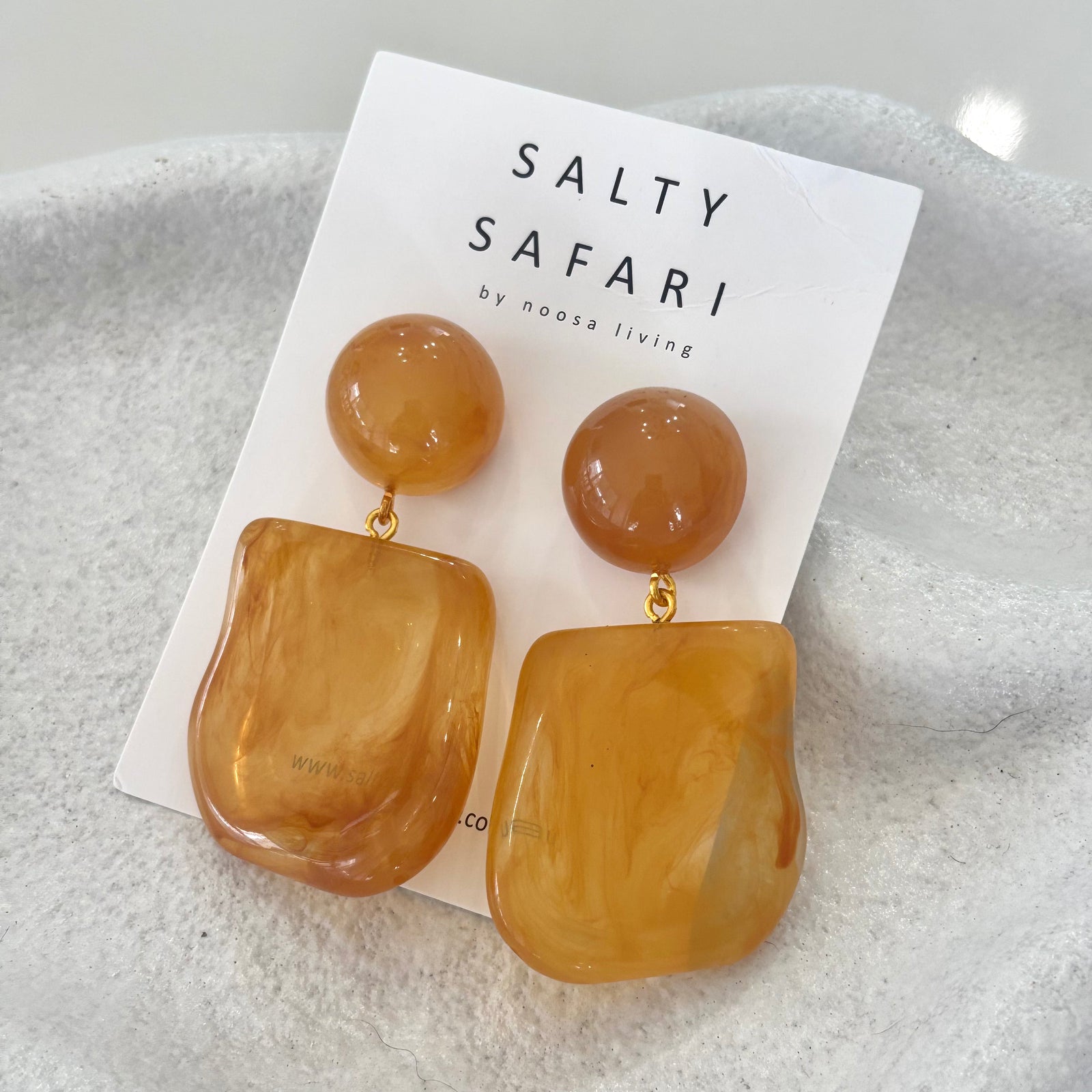 Statement Resin Earring Honey