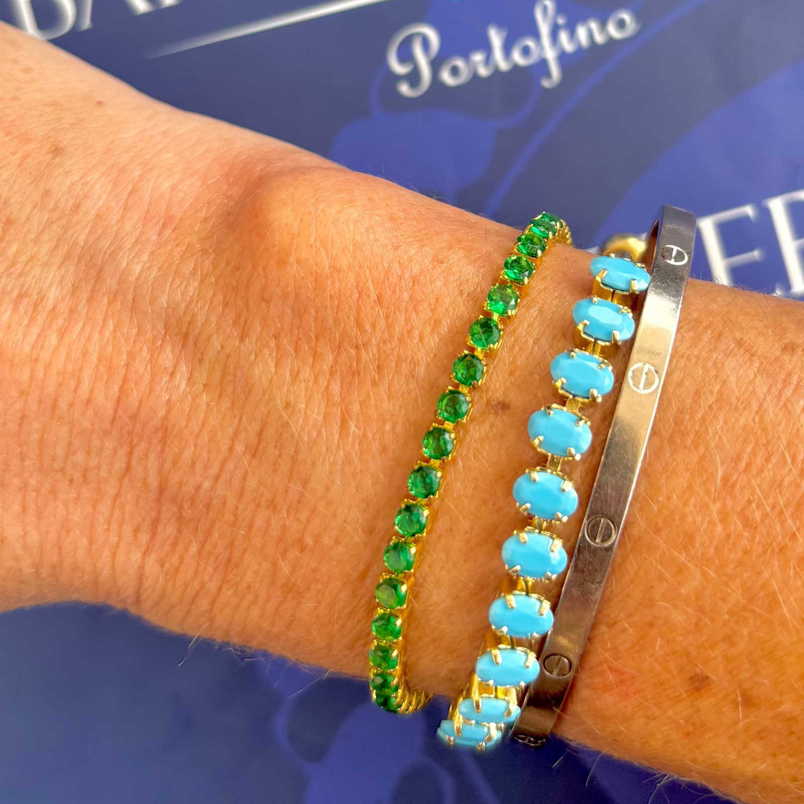 Mila Tennis Bracelet Turquoise