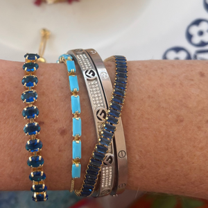 Kristy Tennis Bracelet Navy