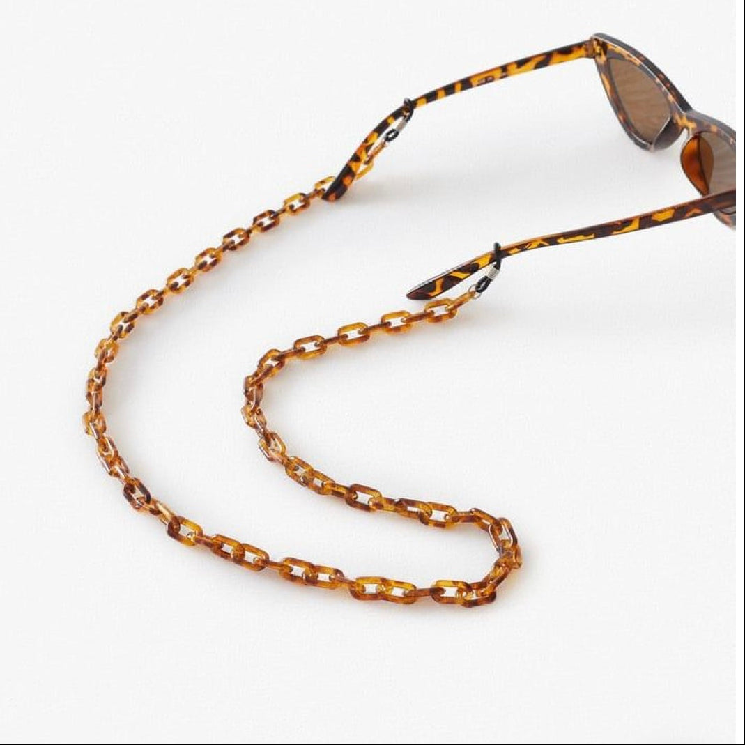 Nikki Beach Club Glasses Chain tortoise shell