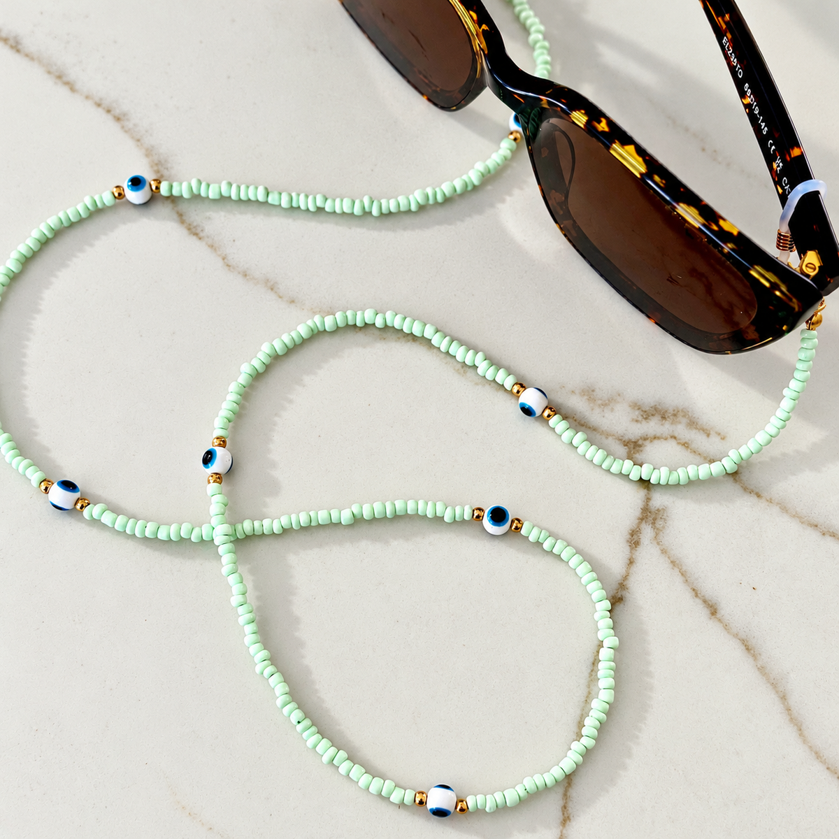Evil Eye Sunglass Chain Mint