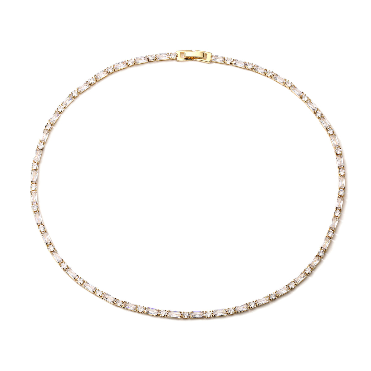 Zalia Tennis Necklace Gold