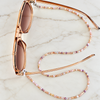 Kristy glasses chain - Pink crystal