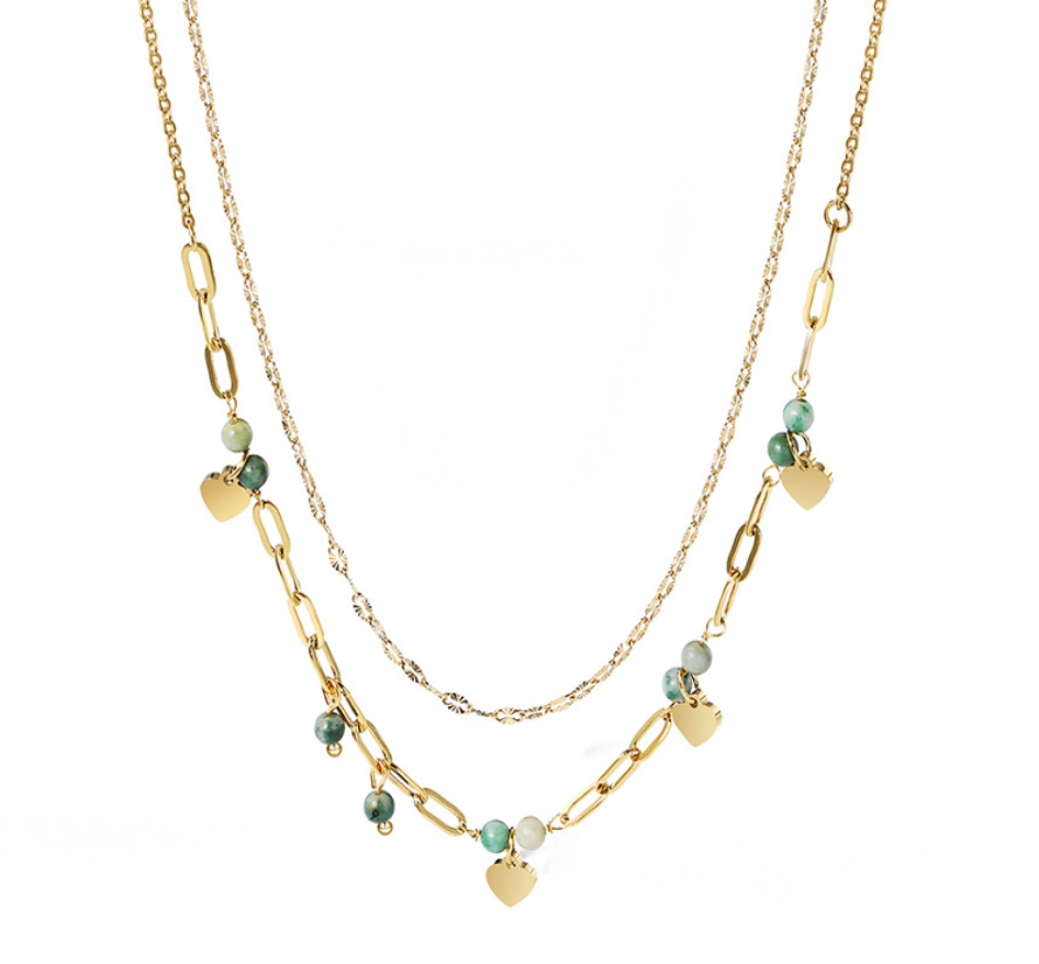 Zali Multi Layer Charm Necklace