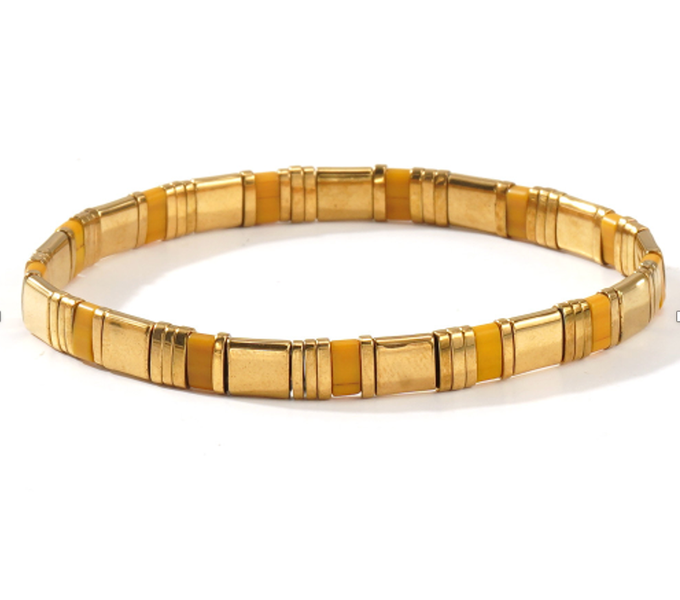 Ibiza Bracelet Cleopatra Gold with Caramel Tones