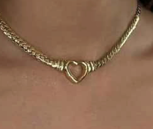 Luna Heart Gold Necklace