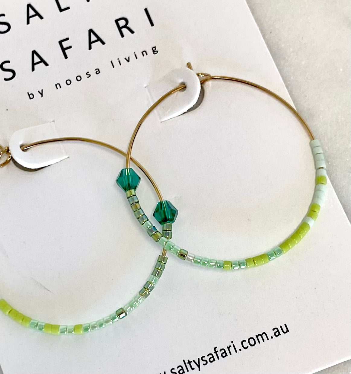 Zara Hoops - Mixed Apple Green