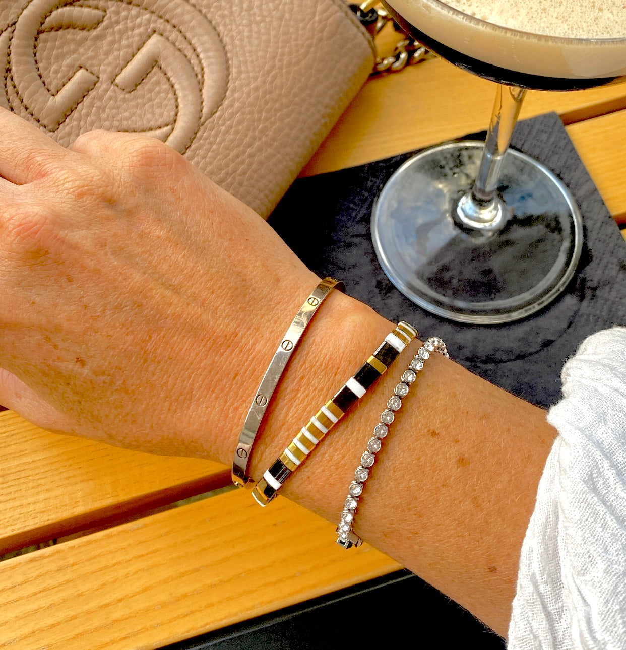 Ibiza bracelet - Steel & Bronze