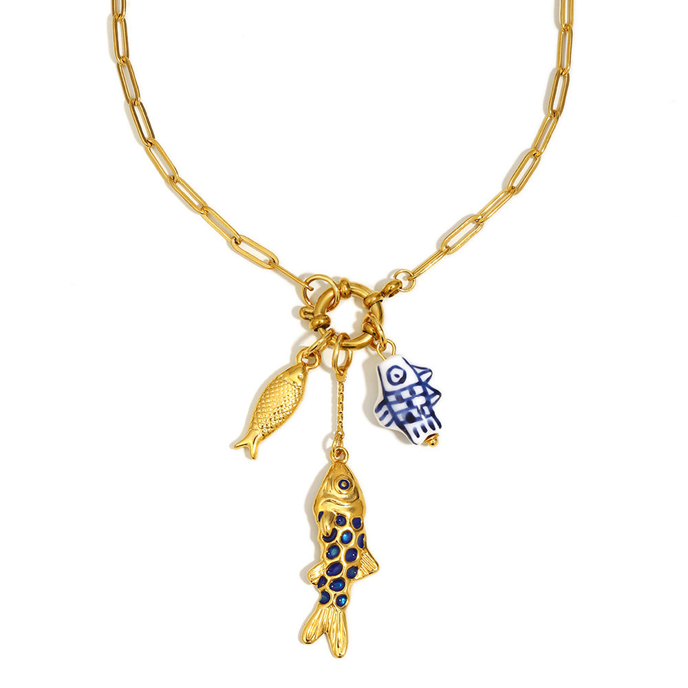 Sicilian Shores charm necklace - Ocean Charms