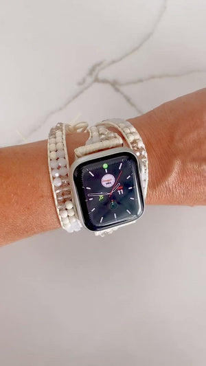 Smart Watch Band - Snow crystals & stone