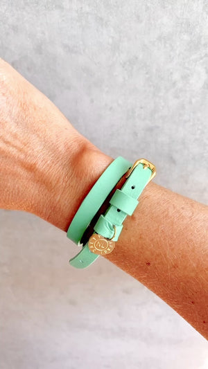 Apple Green Leather Wrap
