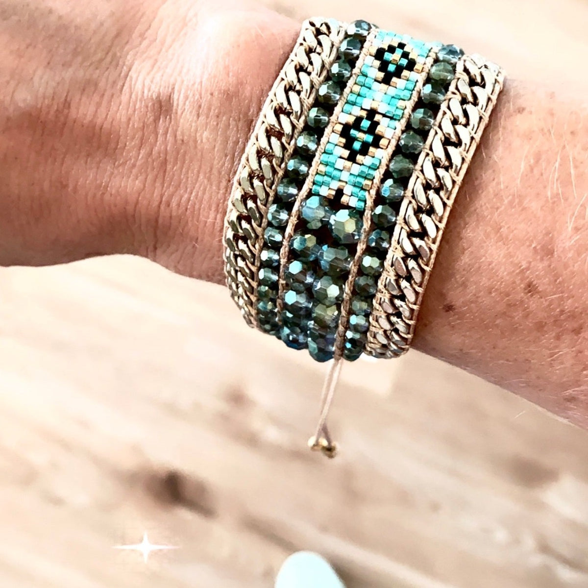 Beaded cuff deals