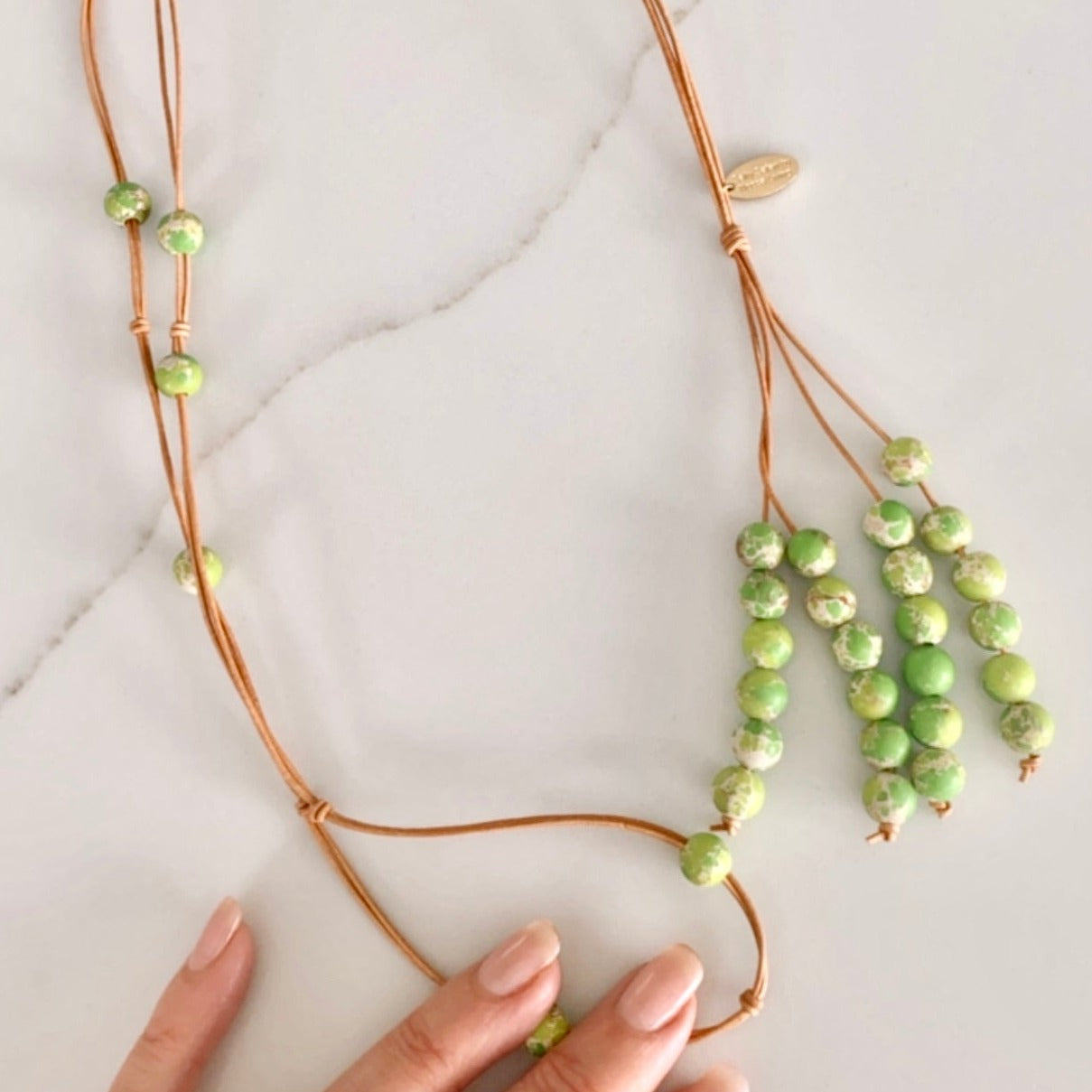 Isabella Necklace - Lime