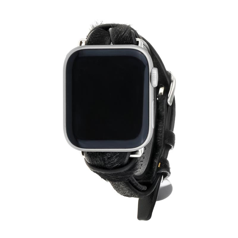 Apple Watch Band - Black Textured Leather
