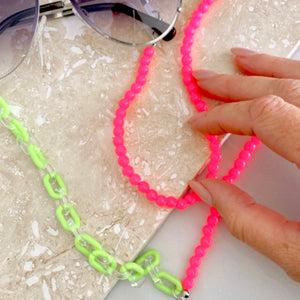 Neon Mix Pink & Lime - Sunglass chain