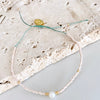 Celestial delicate - Snow with turquoise