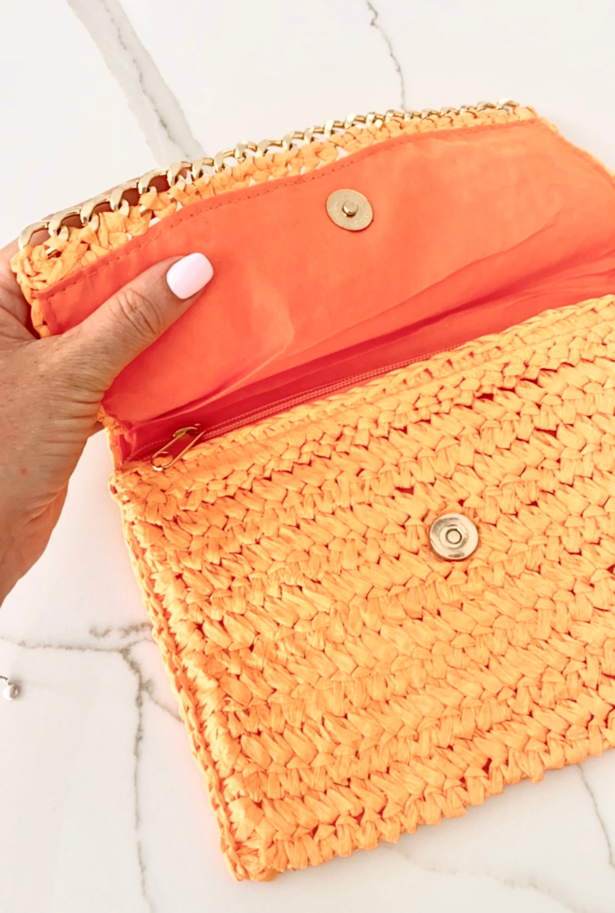 Positano Clutch Tangerine