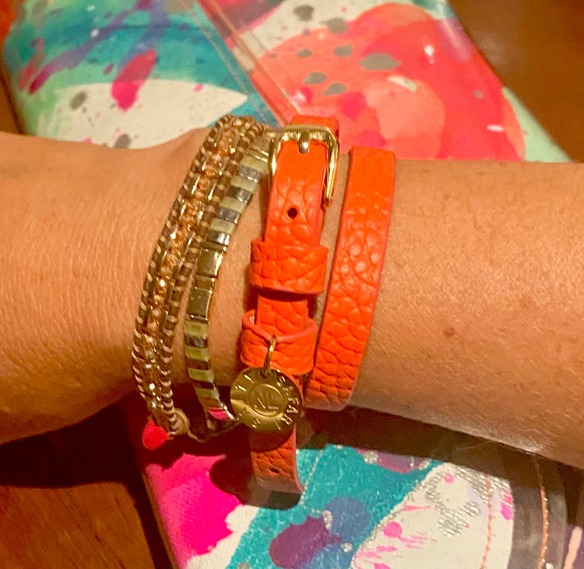 Orange Leather Wrap - Salty Safari by Noosa Living