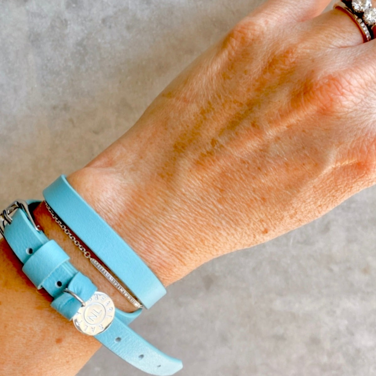 Tiffany Blue Leather Wrap