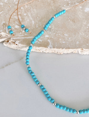 Riviera Necklace - Turquoise Silver