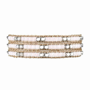 Delicate Wrap Bracelet, Rose Quartz